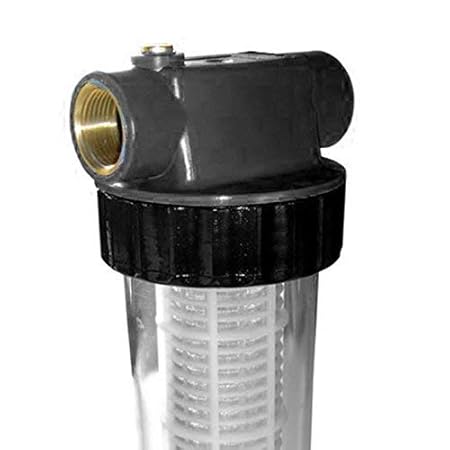 Grafner® Vorfilter lang mit Einsatz für Hauswasserwerke und Gartenpumpen 1' Sandfilter Schmutzfilter Wasserfilter Pumpenfilte