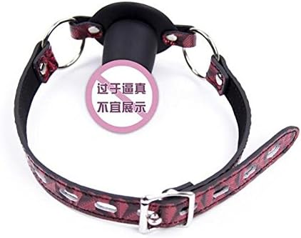 YSTR PU Leather Play Buckle Belt Silicon Mouth Ball Open Breathable Mouth for Men Woman