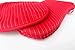 Honla Pot Holders and Oven Mitts Gloves with Silicone Printed,2 Hot Pads and 2 Potholders Set,4 Piece Heat Resistant Kitchen Linens Set for Cooking,Baking,Grilling,Barbecue,Red
