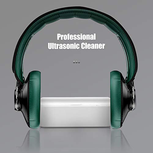 Ultrasonic Jewelry Cleaner Portable Professional Ultrasonic Machine with Basket for Cleaning Rings,Necklaces,Watches, Denture,Eyeglasses,Coins,Razors,Parts, Instruments with 16 Ounces Tank, White - Thumbnail 6