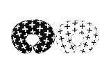 Premium Quality 2 Pack Nursing Pillow Covers by Mila Millie - Nordic Swiss Black & White Unisex Design Slipcovers - 100% Cotton Hypoallergenic - Perfect Baby Shower Gift (Black & White)