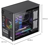 GameMax Spark Micro-ATX Gaming PC Case Dual Tempered Glass USB3 Type C White view 17