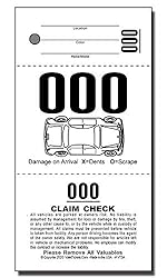 3 Part Valet Parking Tickets (10000 Tickets) on