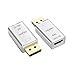 ChampSun [Newest Version-Aluminum Alloy Shell] DP to HDMI, the Smallest Gold Plated DisplayPort to HDMI 4K UHD 3840x2160@30Hz HDTV Adapter Converter Male to Female with Audio (Silver)