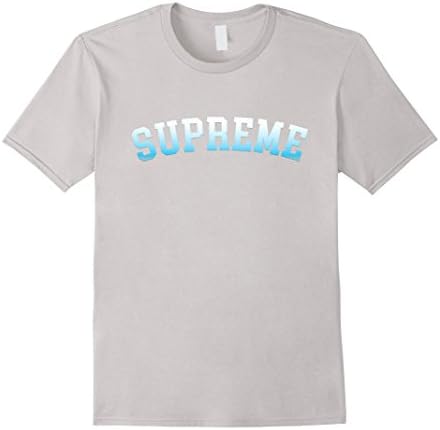 Mens Supreme T-Shirt Medium Silver