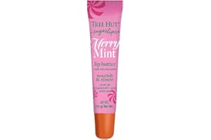 Tree Hut Sugarlips Merry Mint Lip Butter, Moisturizing Lip Care for Full, Soft Lips, Essential Hydration, Holiday Gift & Stocking Stuffer, 0.52 fl oz