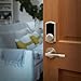 Kwikset 99160-008 SmartCode ZigBee Touchscreen Smart Lock works with Echo Plus & Alexa, featuring SmartKey, Satin Nickel
