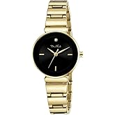 Diaofendi Gold Watches for Women Luxury Ladies Quartz Wrist Watches Stainless Steel Bracelet,Vintage Fashion Womens Watch,Bracelet Adjustment Tool Included,Water Resistant