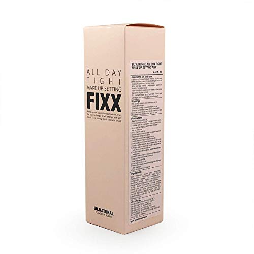 SO NATURAL Face Makeup Setting Finishing Spray (75 ml, 2.5 oz) -"All Day Tight Make Up Setting FIXX" - all day make up makeup setting fixer finishing spray - Thumbnail 6