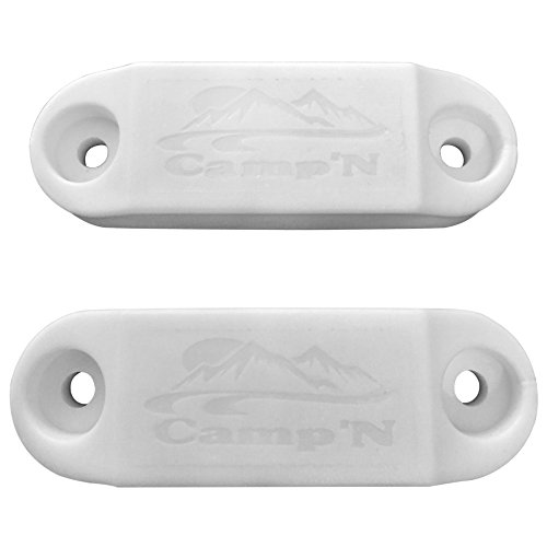 #1 Selling/Rated - Magnetic Baggage Door Catch - Holder - Clip - Latch for RV, Trailer, Camper, Motor Home, Cargo Trailer, Boat Compartments - Replaces Plastic Spring Clips (White 1-Pair)