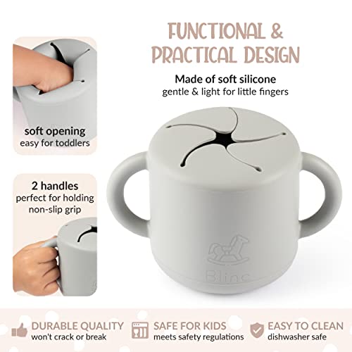 blinc Snack Cups for Toddlers No Spill Silicone Snack Cup Non