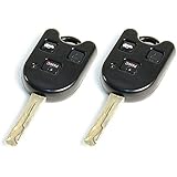 STAUBER Best Lexus Key Shell Replacement - HYQ1512V, HYQ12BBT - NO Locksmith Required Using Your Old Key and chip! - 2 Pack (Black)