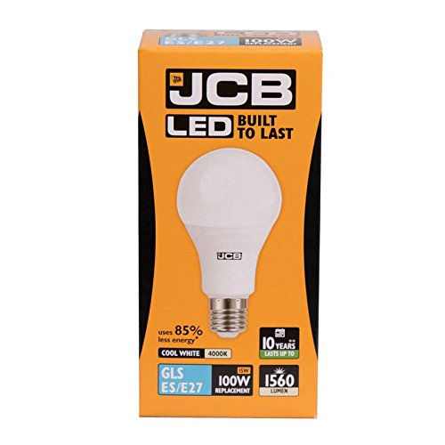 3 x 15W LED GLS ES E27 Opal Light Bulbs 4000K Cool White 1560lm (JCB s12506)