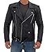 fjackets Motorcycle Jacket Men - Real Lambskin Leather Riding Jackets For Motorcycles Men - Black Leather Jacket For Men | [1100055] Negn XL
