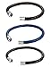 FUNRUN JEWELRY 3PCS Stainless Steel Leather Bracelet Men Women Braided Rope Wrist Cuff Magnetic Clasp 6MM 8 inches