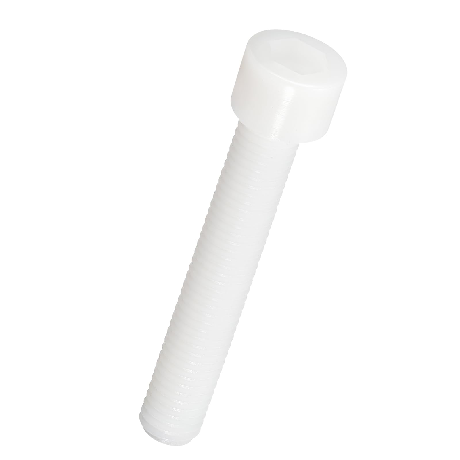 Kozelo 10pcs Socket Head Cap Screws - [M10-1.5 x 60mm] Nylon Hexagon Socket Head Cap Screw Plastic Allen Bolts for Device Fixing Mould Manufacturing Use, White