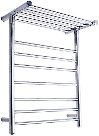 304ステンレス鋼の壁に取り付けられたタオルウォーマー 浴室タオルレールプラグイン ハードワイヤード 棚付き 研磨 30 超目玉 68回 52回 Cm