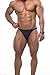 Men's Bodybuilding Contest Physique Posing Trunks Competition Suit Shorts,Black,Medium