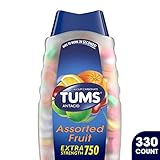 TUMS Antacid Chewable Tablets for Heartburn Relief 330ct, Extra Strength, Assorted Fruit