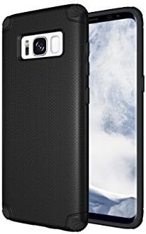 Samsung Galaxy S8 Plus Armor Case Shockproof Cover Black - Using Soft TPU With Shock Absorbing Air Cushions, Anti Scratch Bumper and Non Slip Cover, It Protects Your Phone From Any Damage or Drops
