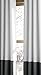 Curtainworks Kendall Color Block Grommet Curtain Panel, 108 inch, White