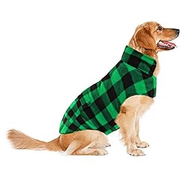 ASENKU Dog Winter Coat, Dog Jacket Plaid Reversible Dog Vest Waterproof Cold Weather Dog Clothes Pet Apparel for Small Medium Large Dogs