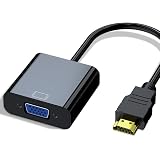 HDMI to VGA Adapter, HDMI Male to VGA Female Connector,Computer Connectors to Monitors Cable,for Computer, Desktop, PC, Monitor, Projector, HDTV, Chromebook, Raspberry Pi, Roku,PS4,Xbox(Black 1pcs) (Color: black 1pcs)