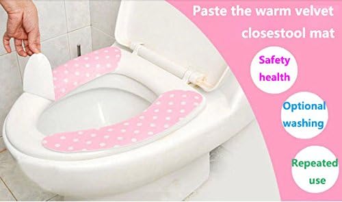 3 OPCC comfortable fashion dot warm warm cloth paste type Toilet Seat Cover Pads