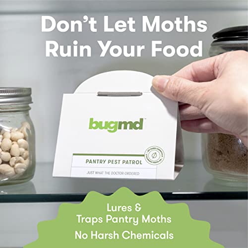 BugMD Pantry Pest Patrol (6 Pack) Moth Traps for Kitchen, Pantry Moth