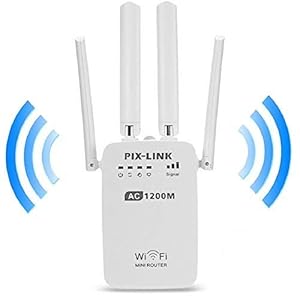 Wifi Router Signal Booster 1200Mbps 2.4GHz en 5.8GHz Dual Band WiFi Repeater Signal Range Extender 4 Antennes 4 werkmodi…