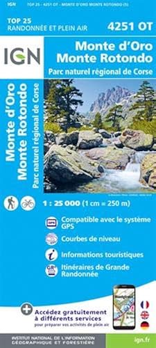 Download IGN Monte d'oro/Monte Rotondo/PNR De Corse - Carte topographique PDF