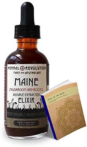 Maine Mushroom 2oz Herb Elixir tonic Reishi Chaga Maitake from Herbal Revolution from Herbal Revolution Farm &amp; Apothecary w/ Free Herbal Info EBook (Maine Mushroom Elixir, 2oz)