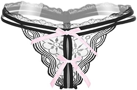 Women Sexy Low Rise Underwear Ultrathin Lace See-through G-string Briefs Panties