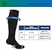 Wanderlust Everyday Use Graduated Compression Socks - Support Stockings for Men & Women - Black/Blue Large