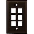 On-Q WP3406BR Single Gang Wall Plate High Impact Flame Retardant Plastic, Brown