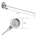 Stainless Steel Deep Fry Thermometer with Clip, Large Dial Face Bold Numbers Red Indicator 12 Inch Long Stem Probe for Deep Oil Frying Pot Pan