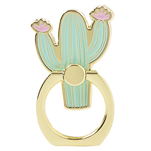 Prickly Pear Cacus 1.5 Inch Metal Enamel Mobile Cellphone Ring