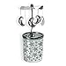 Moon and Stars Spinning Lighted Candle Holder - Silver Metal Rotating Spinning Moon Stars and Fairies - Candlespinner with Tealight - Scandinavian Designs - 6.25