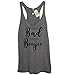 Kinda Bad Kinda Boujee Women's Tri-Blend Heather Gray Racerback Tank Top