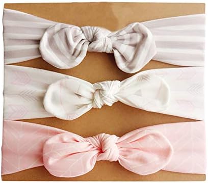 3 Pcs/Set Bowknot Baby Headbands Turban Knotted Girl's Hairbands for Newborn Toddler and Children
