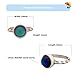 MOJO JEWELRY Basic Classic Antique Sterling Silver Plated Ring Round Stone Color Change Mood Rings MJ-RS002