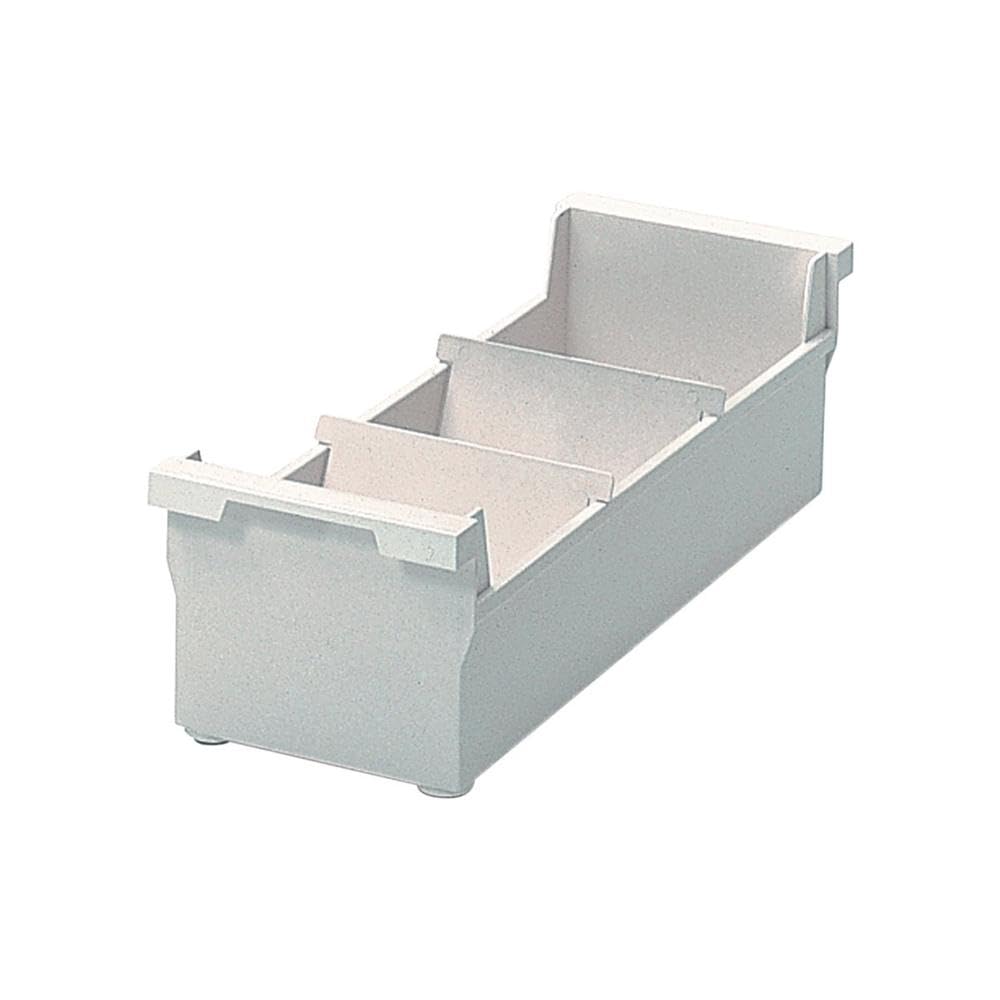 Helit H6202382 Card File Box for 1200 Cards, DIN A7, Landscape, Light Grey