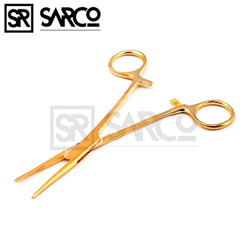 2 SARCO+SCISSORS+HEMOSTAT+STRAIGHT+STAINLESS
