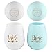Bride Tribe Bachelorette Party Silicone Cups - Set of 10 Bundle with Temporary Tattoos Set of 12 -Bridesmaid Wedding Gift Celebration Durable Decorations (Blue)