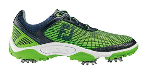 Junior Hyperflex Spiked Golf Shoes, Navy/Electric Green 45098 Previous Season Style