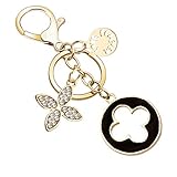 Keychains for Women, Flower Crystal Rhinestone Keychain Key Chain Sparkling Key Ring Charm Purse Pendant Handbag Bag Decoration Christmas birthday gifts