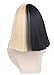 Half Blonde and Black 2 Tone Hair Short Straight Cosplay Costume Wig for Women (only wig)