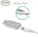 USB-C Adapter with Keychain - i OS Cable Female to USB Type C Male,Data Sync and Charging Adapter for Galaxy Note 9 Pixel 3