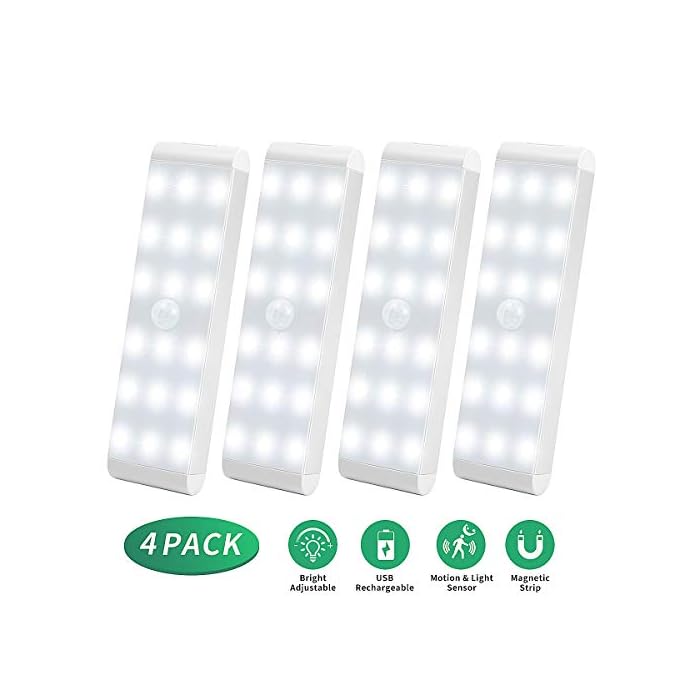 led night light motion sensor wireless usb rechargeable