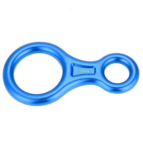MAGT Rescue Descender 35KN Figure 8 Word Rope Descender Rappel Ring Rock Climbing Rescue Gear (Color : Blue) - Thumbnail 7